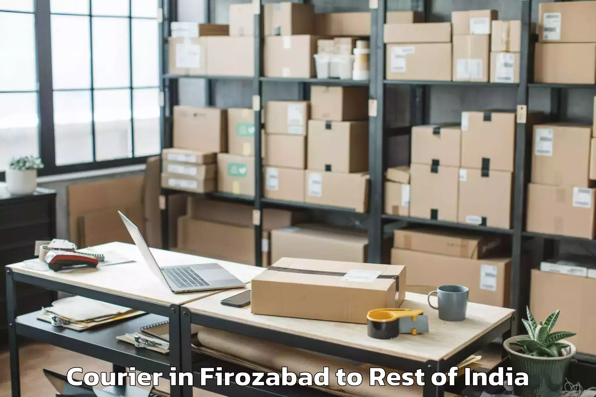 Easy Firozabad to Mella Chervu Courier Booking